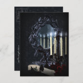 Reflectie Gothic Fantasy Wedding Shower Invitati Uitnodiging Briefkaart (Voorkant / Achterkant)