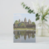 reflectie in angkor-tempel briefkaart (Staand voorkant)