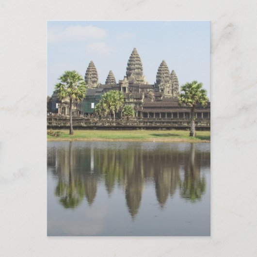 reflectie in angkor-tempel briefkaart (Voorkant)