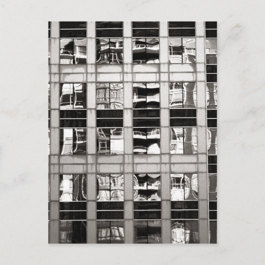 Reflectie in B & W Briefkaart (Voorkant)