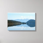 Reflectie in een meer - Vancouver-eiland in Canada Canvas Afdruk (Voorkant)