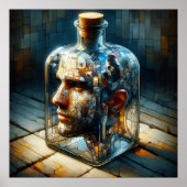 Reflectie in het glas poster (Voorkant)