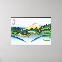 Reflectie in het meer Misaka van de provincie Kai Canvas Afdruk