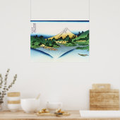 Reflectie in het meer Misaka van de provincie Kai Poster (Keuken)