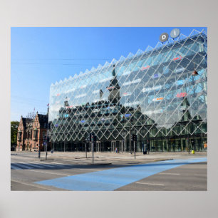 Reflectie in het stadhuis Kopenhagen Poster