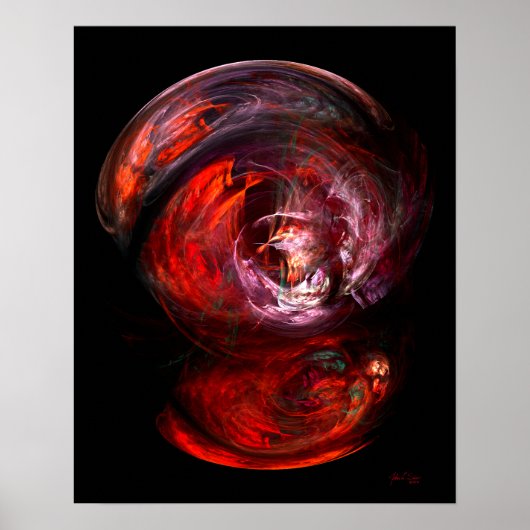 Reflectie in rood (16x20) poster (Voorkant)