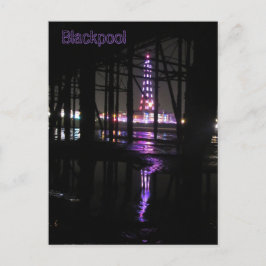 Reflectie in water van de Blackpool Tower Briefkaart