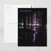 Reflectie in water van de Blackpool Tower Briefkaart (Voorkant / Achterkant)