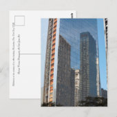 Reflectie Kantoor bouw New York City Briefkaart (Voorkant / Achterkant)