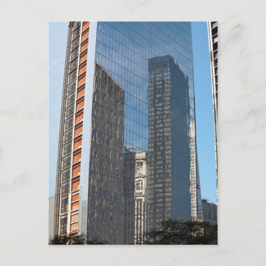 Reflectie Kantoor bouw New York City Briefkaart (Voorkant)