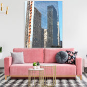 Reflectie Kantoor bouw New York City Canvas Afdruk (Insitu (Woonkamer))