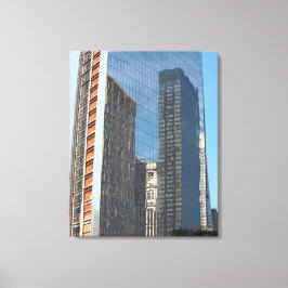 Reflectie Kantoor bouw New York City Canvas Afdruk