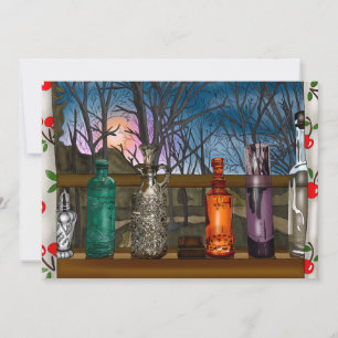 reflectie   Kleurrijke glazen dampen in de venster