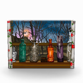 reflectie | Kleurrijke glazen dampen in de venster Fotoblokken