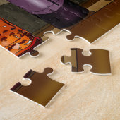 reflectie | Kleurrijke glazen dampen in de venster Legpuzzel (Zijkant)