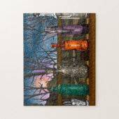 reflectie | Kleurrijke glazen dampen in de venster Legpuzzel (Verticaal)