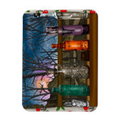 reflectie | Kleurrijke glazen dampen in de venster Magneet (Verticaal)