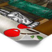 reflectie | Kleurrijke glazen dampen in de venster Poster (Hoek)