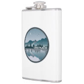 Reflectie Lake Placid New York Heupfles (Links)