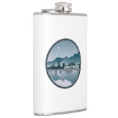 Reflectie Lake Placid New York Heupfles (Rechts)