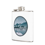 Reflectie Lake Placid New York Heupfles (Links)