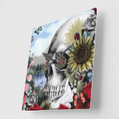 Reflectie, landschapskull. vierkante klok (Hoek)