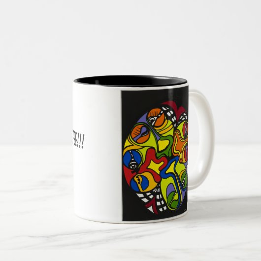 Reflectie mok met COFF... (Voorkant rechts)