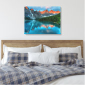 Reflectie Moraine Lake Banff National Park Canvas Afdruk (Insitu (Slaapkamer))