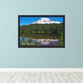 Reflectie - Mt. Rainier, Washington Canvas Afdruk (Insitu (Houten vloer))