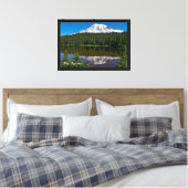 Reflectie - Mt. Rainier, Washington Canvas Afdruk (Insitu (Slaapkamer))