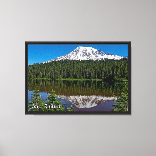 Reflectie - Mt. Rainier, Washington Canvas Afdruk (Voorkant)