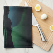 reflectie noordelijk licht theedoek (Quarter Fold)