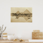Reflectie op de Egyptische Pyramides Poster (Keuken)
