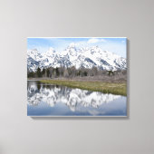 Reflectie op de Grote Tetons Canvas Afdruk (Voorkant)