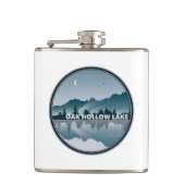 Reflectie op het meer North Carolina van Oak Hollo Heupfles (Voorkant)