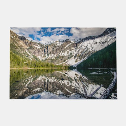 Reflectie op het meer van Avalanche Deurmat (Voorkant)