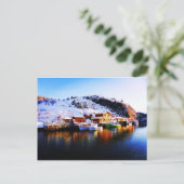 reflectie op het meer van Quidi vidi Briefkaart (Staand voorkant)