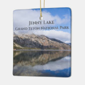 Reflectie op het natuurpark Jenny Lake Grand Teton Keramisch Ornament (Links)