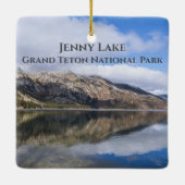 Reflectie op het natuurpark Jenny Lake Grand Teton Keramisch Ornament (Achterkant)