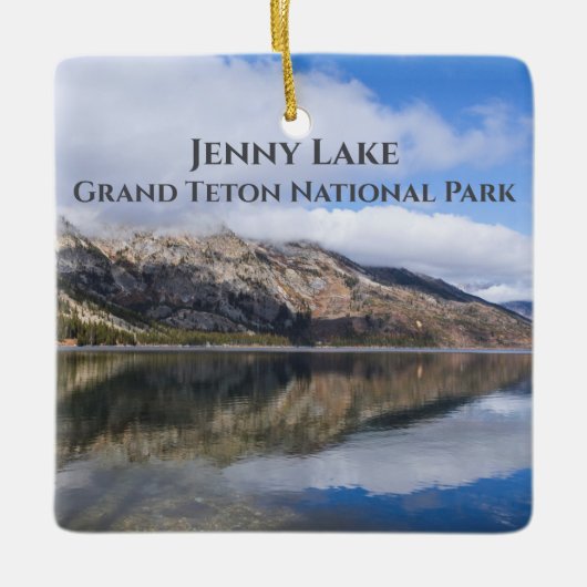 Reflectie op het natuurpark Jenny Lake Grand Teton Keramisch Ornament (Voorkant)