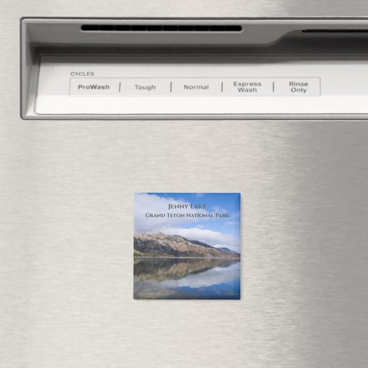 Reflectie op het natuurpark Jenny Lake Grand Teton Magneet (Insitu (Vaatwasser))