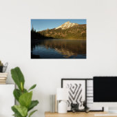 Reflectie op het natuurpark Jenny Lake Grand Teton Poster (Thuiskantoor)