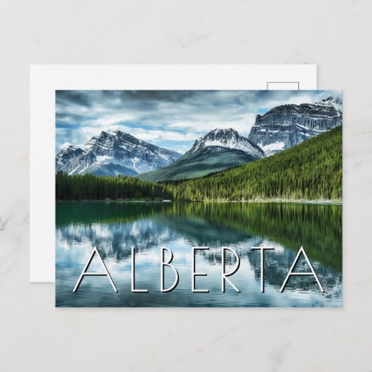 Reflectie op hoog meer briefkaart (Voorkant / Achterkant)