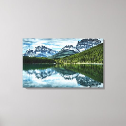 Reflectie op hoog meer canvas afdruk (Voorkant)