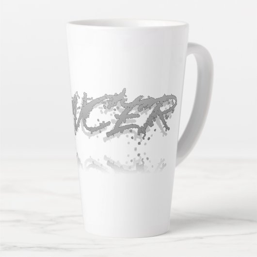 Reflectie op kanker latte mok (Rechterhoek)