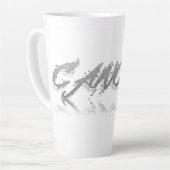 Reflectie op kanker latte mok (Linkerhoek)