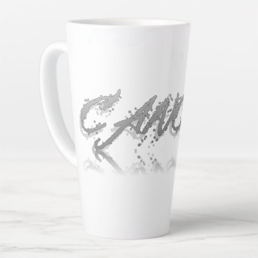 Reflectie op kanker latte mok (Linkerhoek)