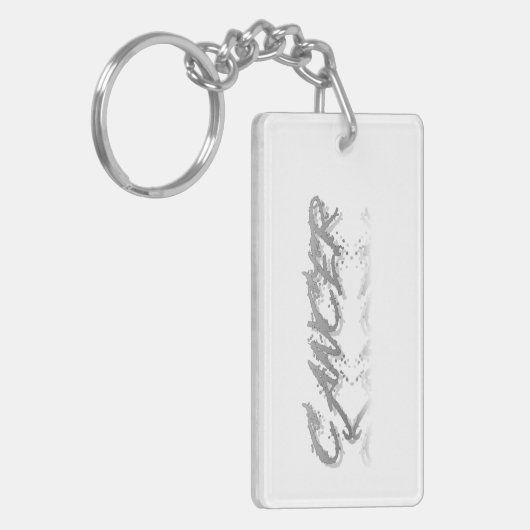 Reflectie op kanker sleutelhanger (Voorkant Links)