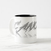 Reflectie op kanker tweekleurige koffiemok (Voorkant links)