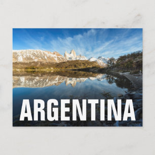 Reflectie op patagonië briefkaart